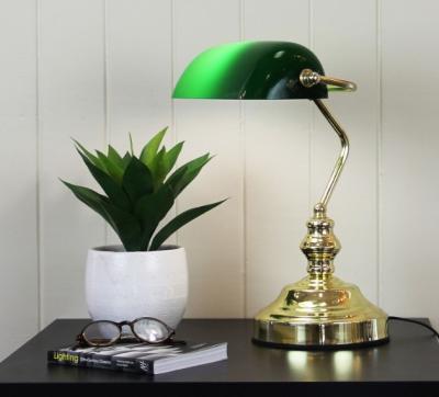BANKER LAMP TOUCH BRASS